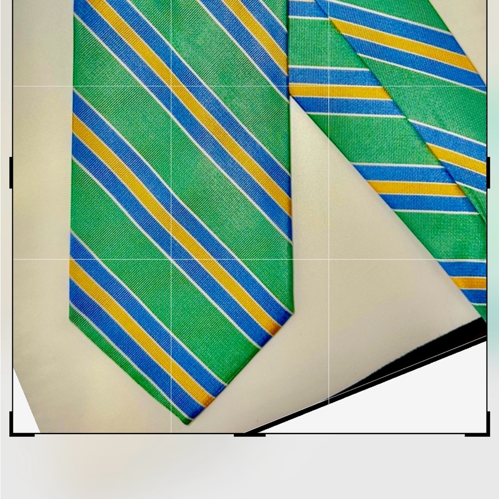 Untipped Aleta Milano Stripe Striped Silk Classic Tie 60”x4” for Area Co.